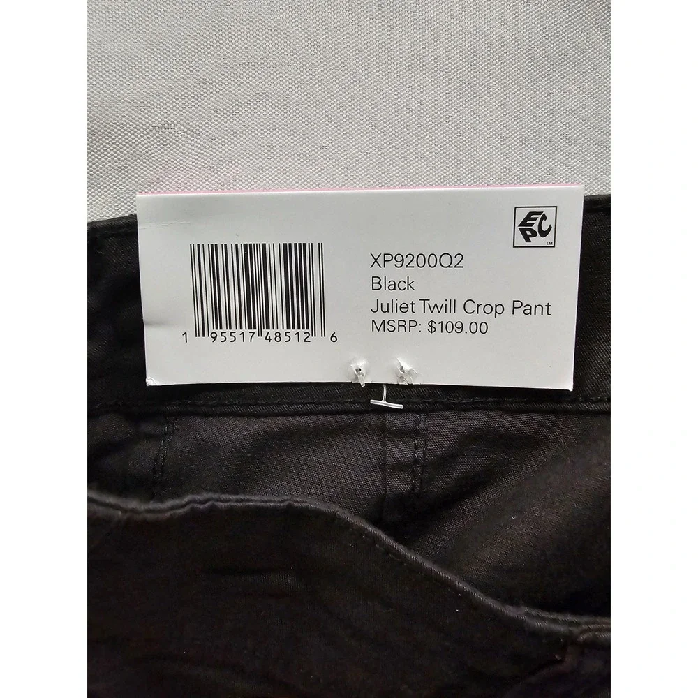 Social Standard Womens Crop Pants Black Cotton Blend Casual Size 6